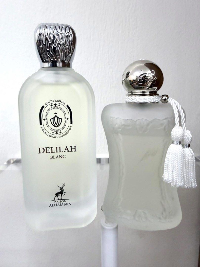 Delilah Blanc by Maison Alhambra (Category: Fragrance & Deodorants) located in Muntinlupa City. Submitted by juanastopshop (Listing ID 1432422353, Image 2). Description: With box and unused Dupe for Parfums de Marly Valaya. It is known as a fresh, floral-fruity scent with a soft, clean, and elegant vibe, suitable for daily wear..