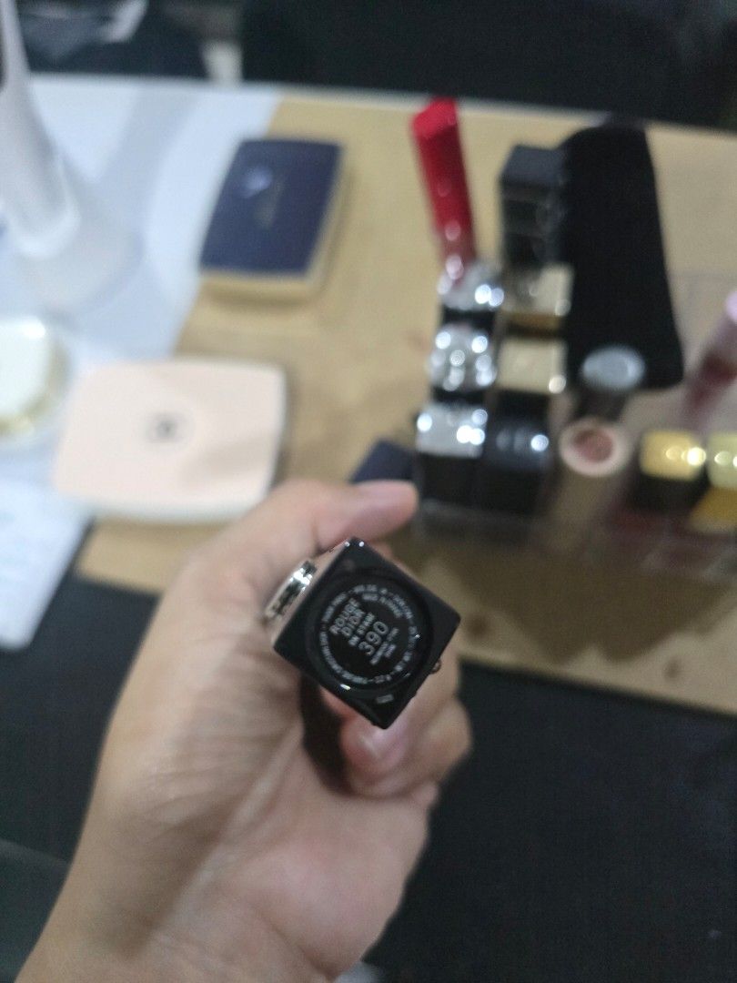 Dior Rouge Dior Lipstick (Category: Makeup) located in Manila. Submitted by rcloset___ (Listing ID 1432392733, Image 3). Description: - Authentic Dior Rouge Dior lipstick - Pink shade - Comes in a black case with Dior logo - Includes original box - Product code: 06E.