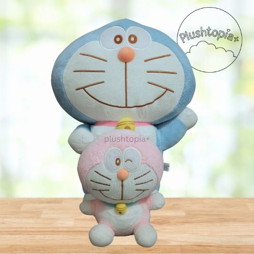 Doraemon + Small Pink Doraemon (Category: Figurines & Statues) located in Mandaluyong City. Submitted by plushtopiaplus (Listing ID 1432475196, Image 1). Description: Doraemon + Small Pink Doraemon 💯Official Flat foot base for bigger doraemon 13.4 inches 📍Mandaluyong City MOD: Grab, Lalamove to be booked by buyer MOP: Gcash/ BPI QR.