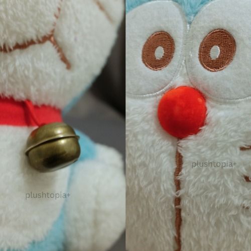 Doraemon with Bell (Category: Plushies & Soft Toys) located in Mandaluyong City. Submitted by plushtopiaplus (Listing ID 1432476852, Image 3). Description: Doraemon with Bell 13 inches 💯Official Embroidered eyes 📍Mandaluyong City MOD: Grab, Lalamove to be booked by buyer MOP: Gcash/ BPI QR.
