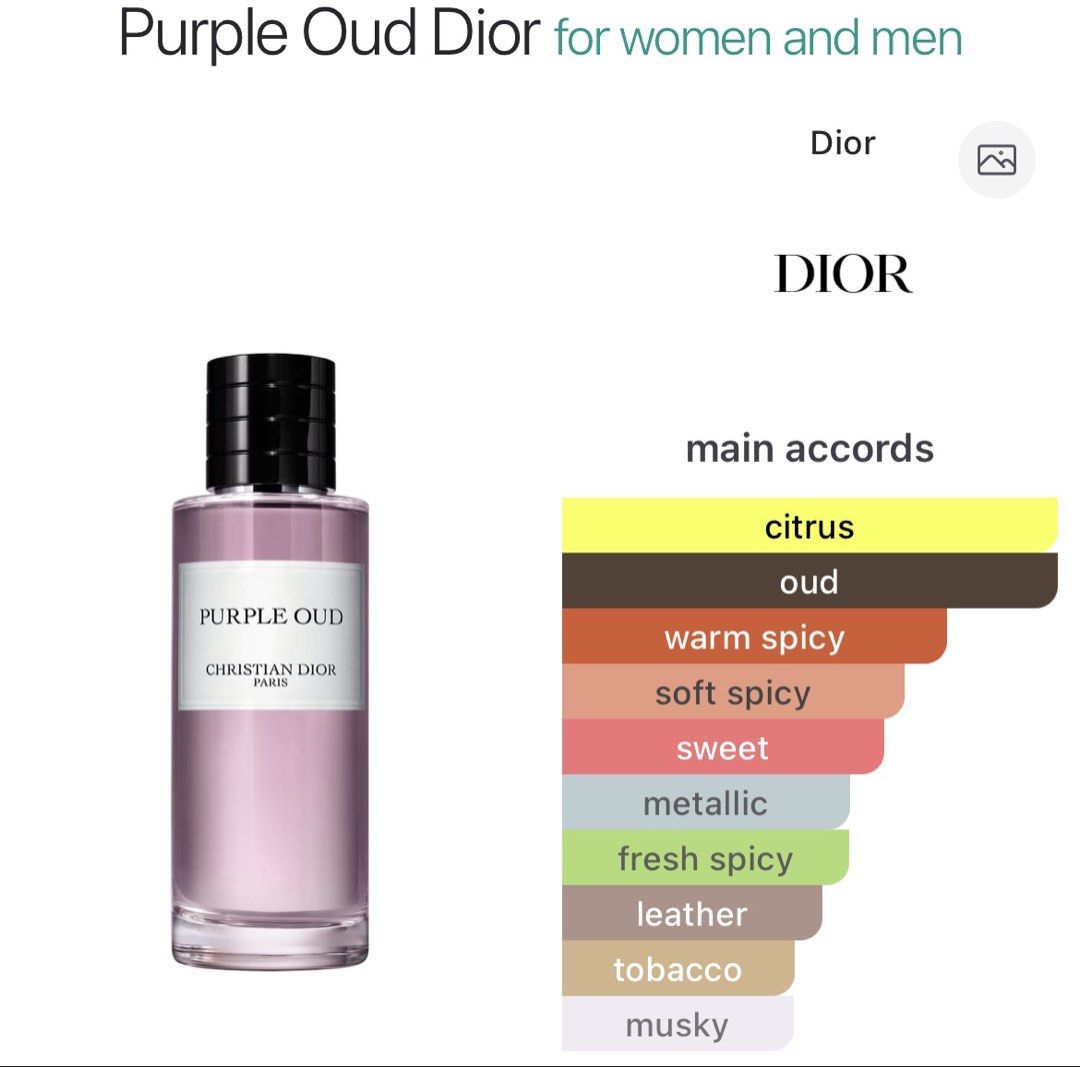 [for decanting] Christian Dior & Jo Malone Perfumes (Category: Fragrance & Deodorants) located in Mandaluyong City. Submitted by rfsneedfunds (Listing ID 1432492535, Image 3). Description: hello! looking to sell some perfumes from my collection so i can buy more to also share with ya’ll 😄😊 Christian Dior - Purple Oud 3ml - 250 5ml - 375 10ml - 700 Jo Malone - Peony & Blush Suede 3ml - 300 5ml - 550 10ml - 950 feel free to message me to ask ques