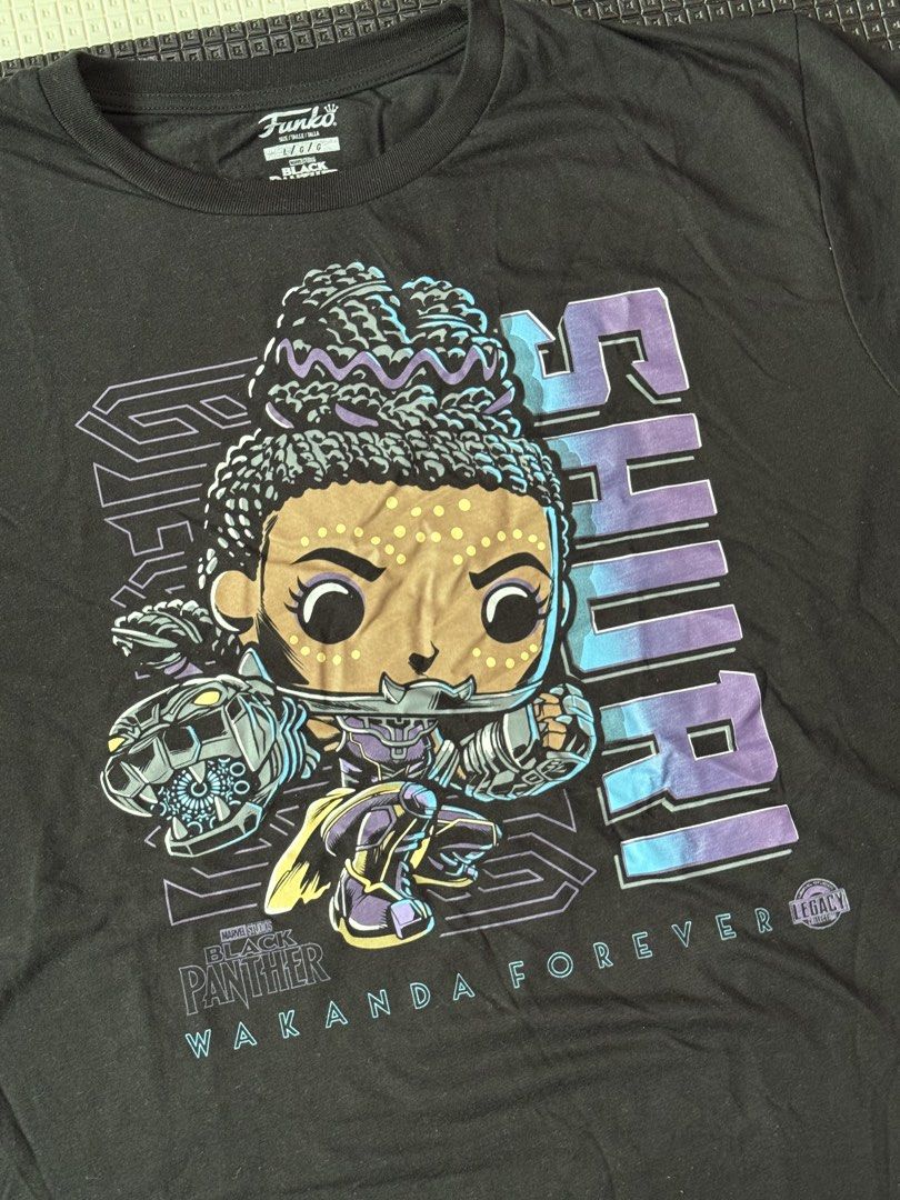 Funko Pop Tee - Marvel Wakanda Forever Shuri sz Large (Category: Tshirts & Polo Shirts ) located in Quezon City. Submitted by kingofatlantis (Listing ID 1432583505, Image 2). Description: Marvel Wakanda Forever Shuri Funko Pop Tee shirt. Size Large. Worn once only. Good as new, no issues. What you see is what you get. Manage expectations. Payment via BDO or Gcash only. Pick ups available in Westim on weekends. .