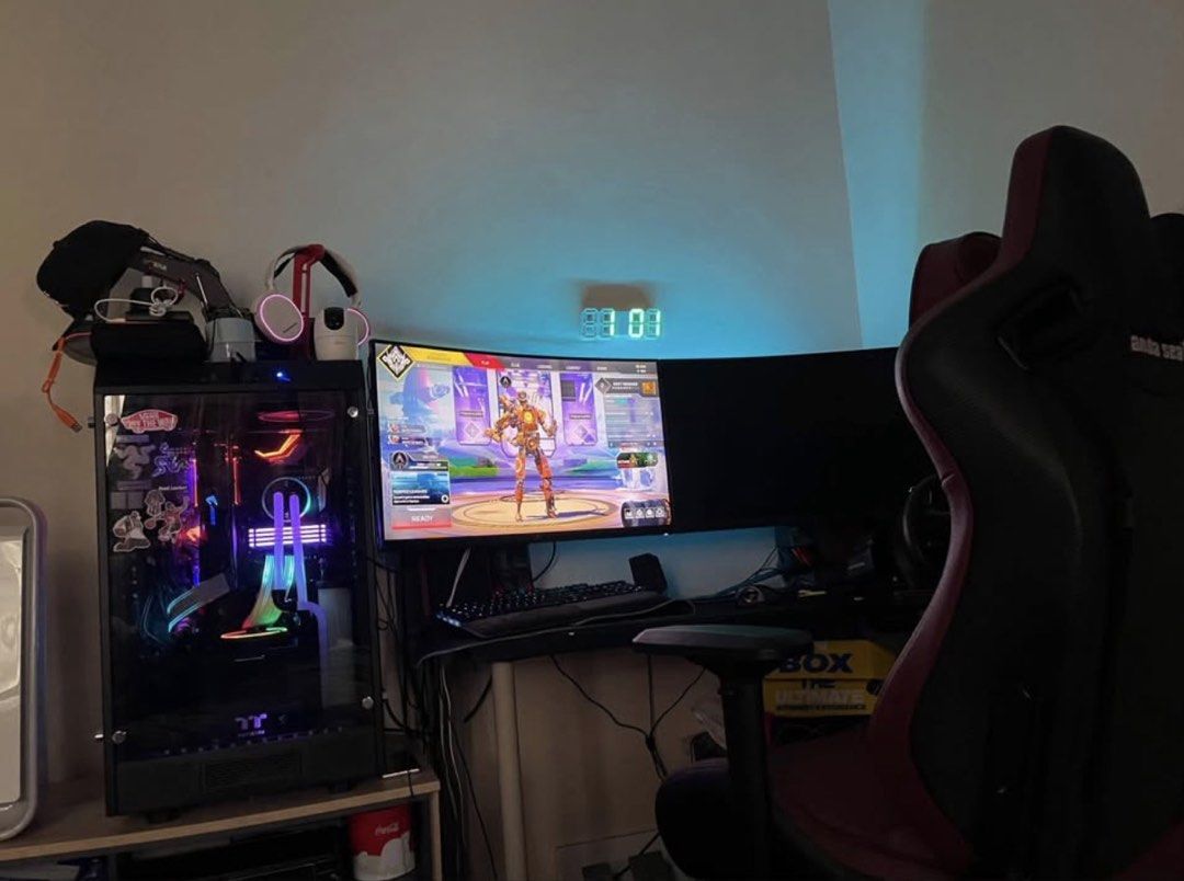 Gaming PC Setup (Category: Desktops) located in Kuala Lumpur. Submitted by ajresources (Listing ID 1432402808, Image 3). Description: Hi wanted to letgo my setup this setup have been build during pandemic 3years plus still in good working cond still can gaming *very good for simulation game *studio recording *Video editing All part ive listed here. 1.Asus rog xg32v(unoticeable tiny dot) 1.Asus xg 32vq(unoticeable tiny dot) 3.cpu Ryzen 5 2600 4.Ca