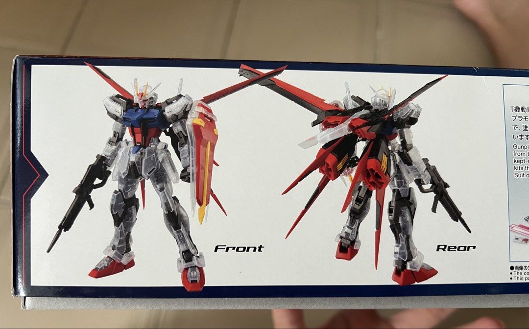 [Gunpla] MG 1/100 Strike Gundam - ichiban kuji (Category: Gundam Model Kits) located in Singapore. Submitted by goh_kh (Listing ID 1432555451, Image 3). Description: Limited edition, excellent for collectors Body: clear color Other parts: solid color Self collect at hougang mrt Alternative door step delivery available as well No trades .