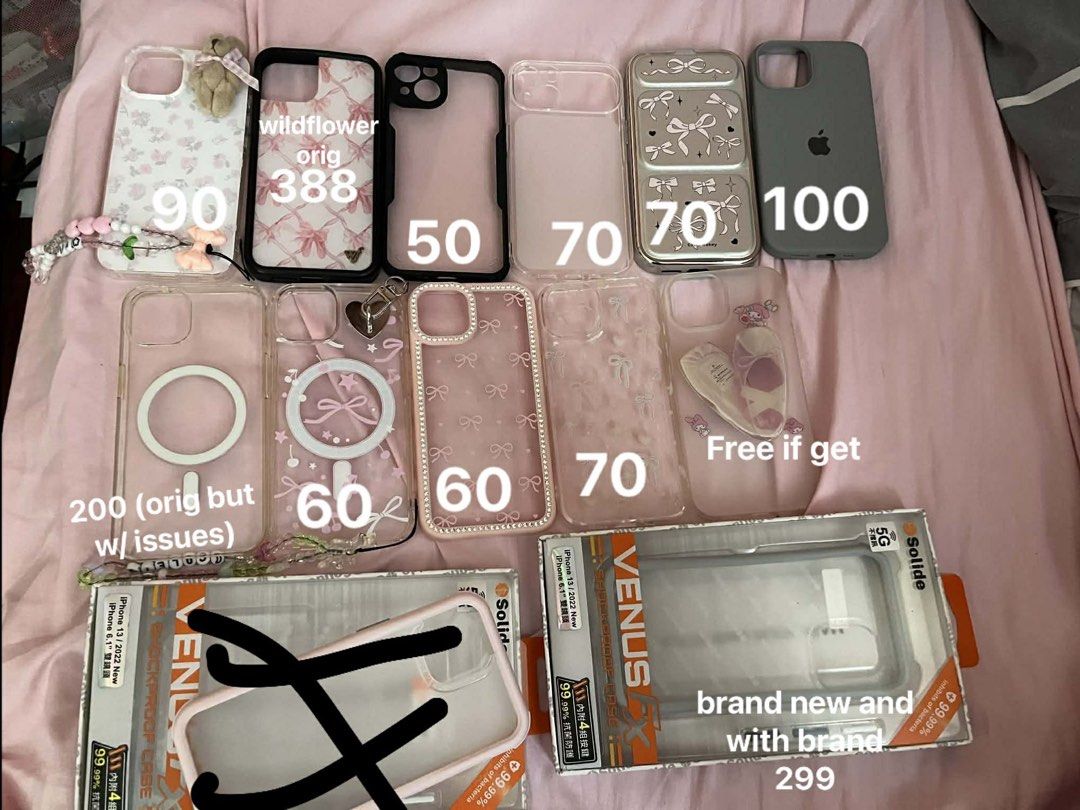 iPhone 13 Phone Cases (Category: Cases & Sleeves) located in Quezon City. Submitted by cuterousel (Listing ID 1432507115, Image 1). Description: New preloved and well used iphone 13 phone cases Rfs: change phone Can provide video of the cases Loc: Qc.