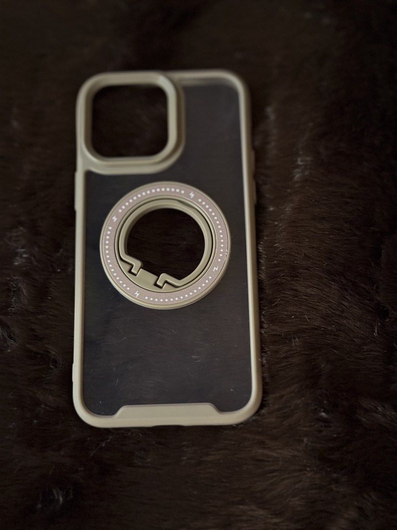 Iphone 14 Pro Max Phone Case | Clear case with a Rotating Stand (Category: Cases & Sleeves) located in Naga. Submitted by lovedby.christineee_ (Listing ID 1432499190, Image 2). Description: ٠࣪⭑iPhone 14 Pro Max clear case ٠࣪⭑Features a rotating stand for convenience.