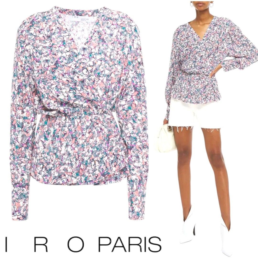IRO|Usige Printed Crepe De Chine Blouse (Category: Luxury Apparel) located in Tarlac. Submitted by literallyhandpicked (Listing ID 1432557180, Image 1). Description: •Literally Handpicked for you❤️ •Direct Message if Interested 💌 •Please feel free to make an offer🤝 Size 38 on tag Bust: 36"-38 Lenght: 25" *Please note that there may be slight errors as measurements are taken with the item laid flat. It is in very good condition, but as it is a u