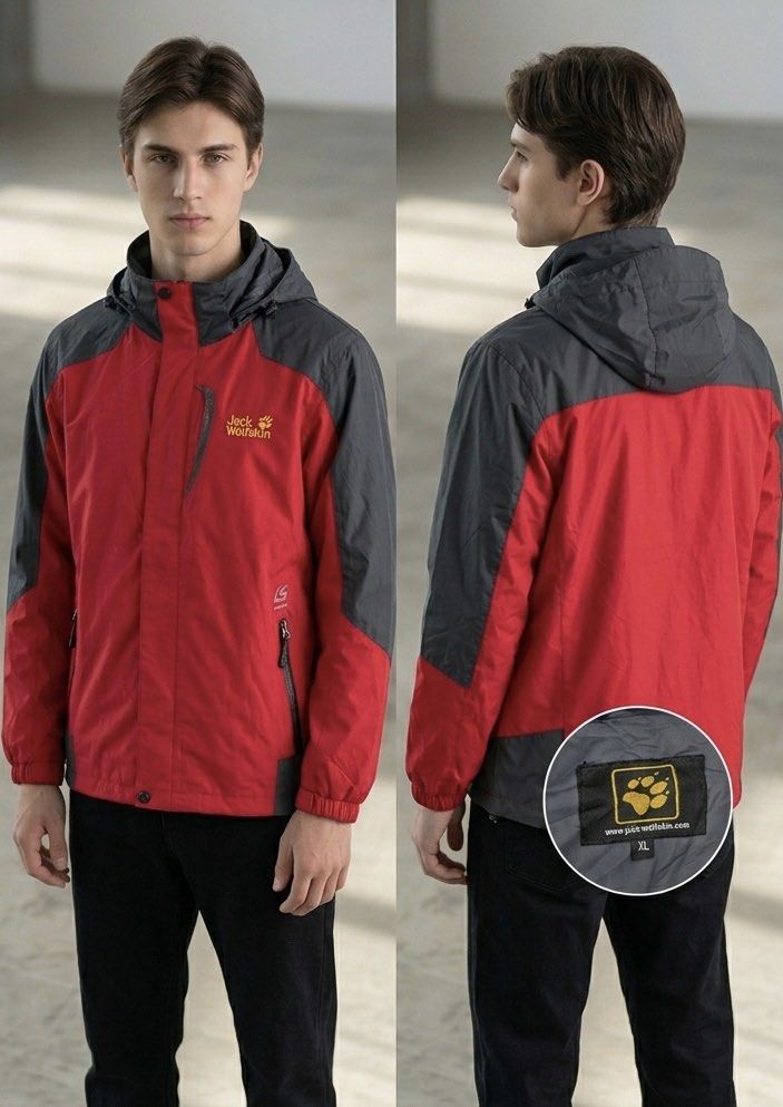 Jack Wolfskin Red and Gray Jacket XL (Category: Coats, Jackets and Outerwear) located in Danao, Cebu. Submitted by rift_hub (Listing ID 1432448612, Image 1). Description: Jack Wolfskin ‼️‼️‼️ Original Jack Wolfskin Men’s Water, snow, wind resistant Jacket Condition: 9/10 Color Rate: 9.5/10 Issue: minor issue at zip pocket‼️‼️ Size: XL on tag fit to medium-large Width: 21 Inches Length: 27 Inches 💲550php‼️‼️‼️ 🛑Plus Shipping Fee ⚠ Color may slig
