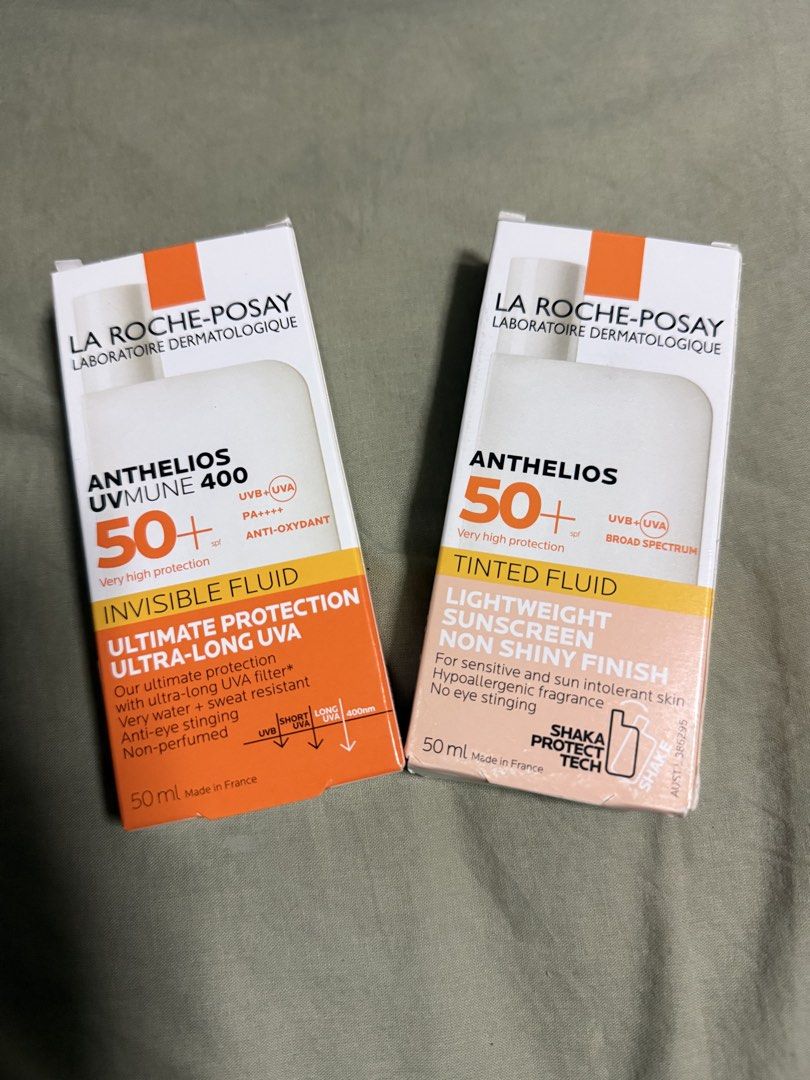La Roche-Posay Anthelios UVMune 400 & Tinted Fluid SPF50+, Beauty ...