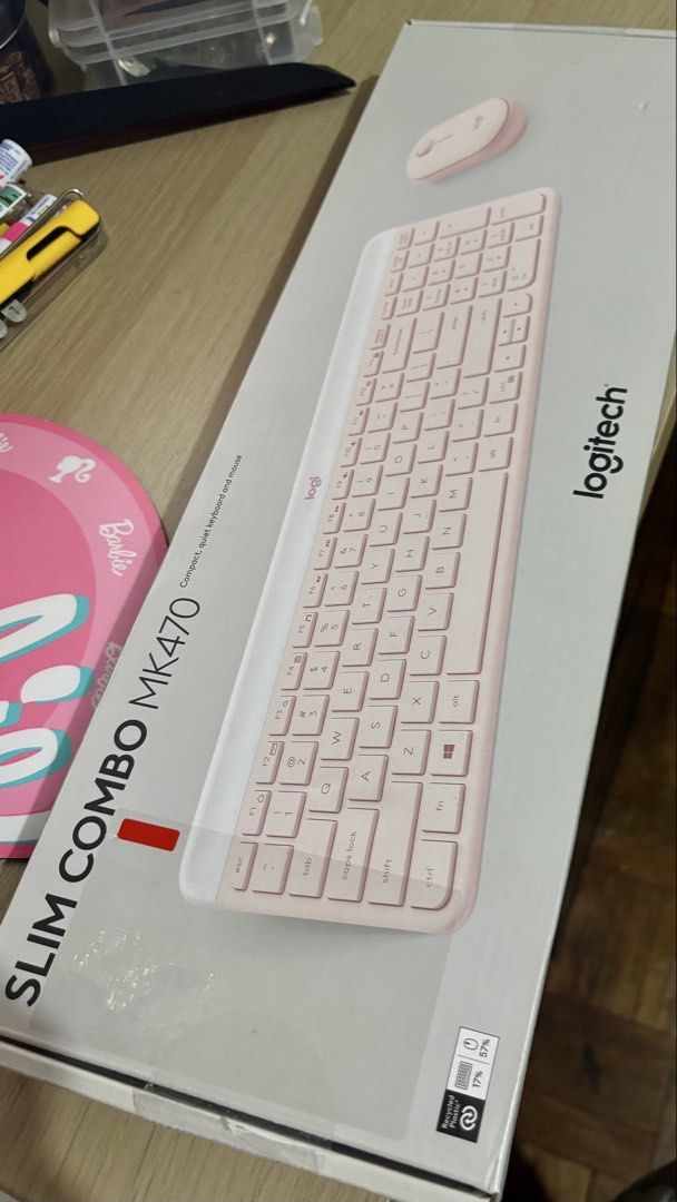 Logitech Slim Combo MK470 - Keyboard and Mouse (Category: Computer Keyboard) located in Las Pinas. Submitted by thriftbarbie_ (Listing ID 1432576786, Image 2). Description: 🎀 Logitech MK470 Wireless Keyboard and Pebble Mouse Combo 🎀 Bought from Datablitz for ₱3146 🎀 Selling for P2k (both na) 🎀 No issues 🎀 With USB receiver/dongle 🎀 Windows only RFS: upgraded to mac Selling for ₱2k - LAST PRICE.