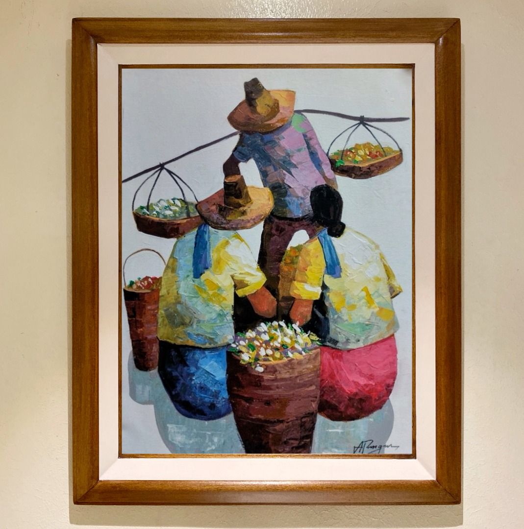 MARKET SCENE 2 29x24 inches OIL ON CANVAS Painting with Wood Frame, Ready to Hang OIL on CANVAS, BRAND NEW (Category: Art & Prints) located in Pasig City. Submitted by dl_art (Listing ID 1432527392, Image 2). Description: MARKET SCENE 2 29x24 inches OIL ON CANVAS Painting with Wood Frame, Ready to Hang OIL on CANVAS, BRAND NEW Ready to Hang With Wood Frame 4000 EACH Without Frame 3200 Artist Is PANGAN, QUIMBAO, EVANGELISTA No COA Including frame 