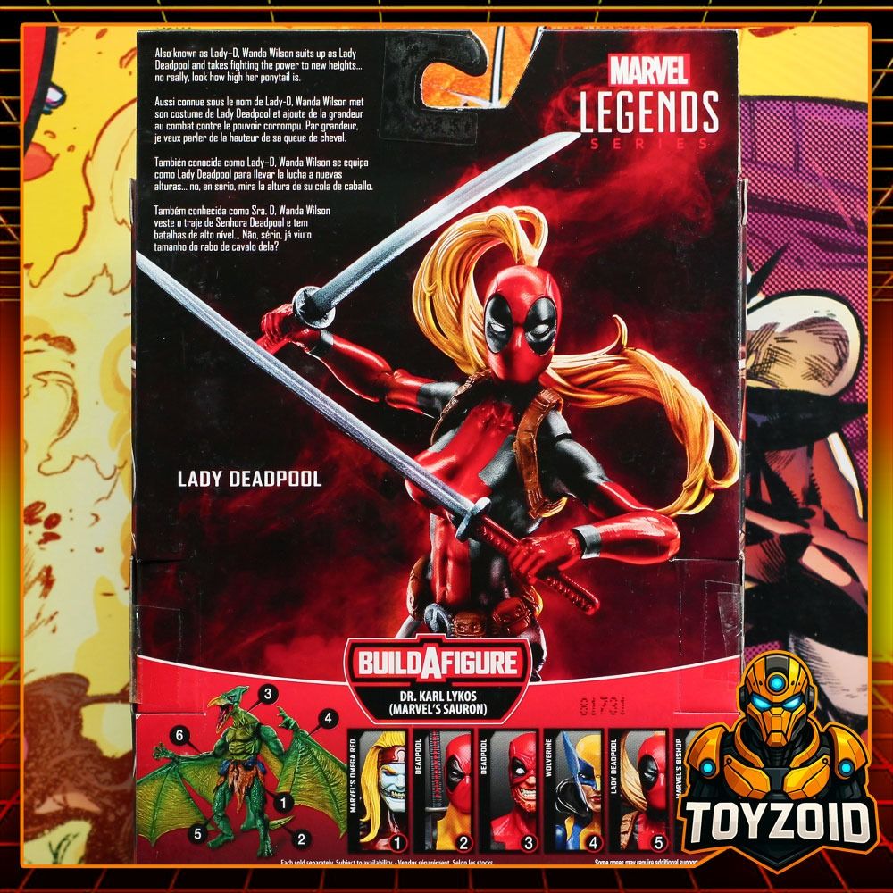 Marvel Legends Lady Deadpool NO Sauron BAF (Category: Figurines & Statues) located in Manila. Submitted by toyzoid (Listing ID 1432544009, Image 3). Description: On hand. Brand new with weapons as pictured. No BAF part. Sold as is. TERMS & CONDITIONS 1. READ item description first before buying/ordering anything. Please don’t hesitate to ask if you have any questions. 2. Package condition is subjective and may not be super mint upon arrival. It m