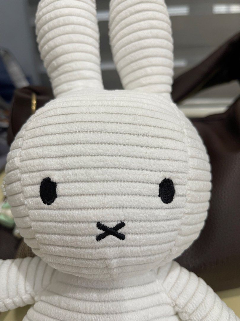 Miffy Corduroy Plush Toy (Category: Plushies & Soft Toys) located in Cauayan City . Submitted by preloved_goodiesss (Listing ID 1432442106, Image 3). Description: - Adorable Miffy plush toy. - Made of soft corduroy fabric. - Features the iconic Miffy design. - Perfect for cuddling or decoration. - Classic and timeless look. - Great gift for Miffy fans..
