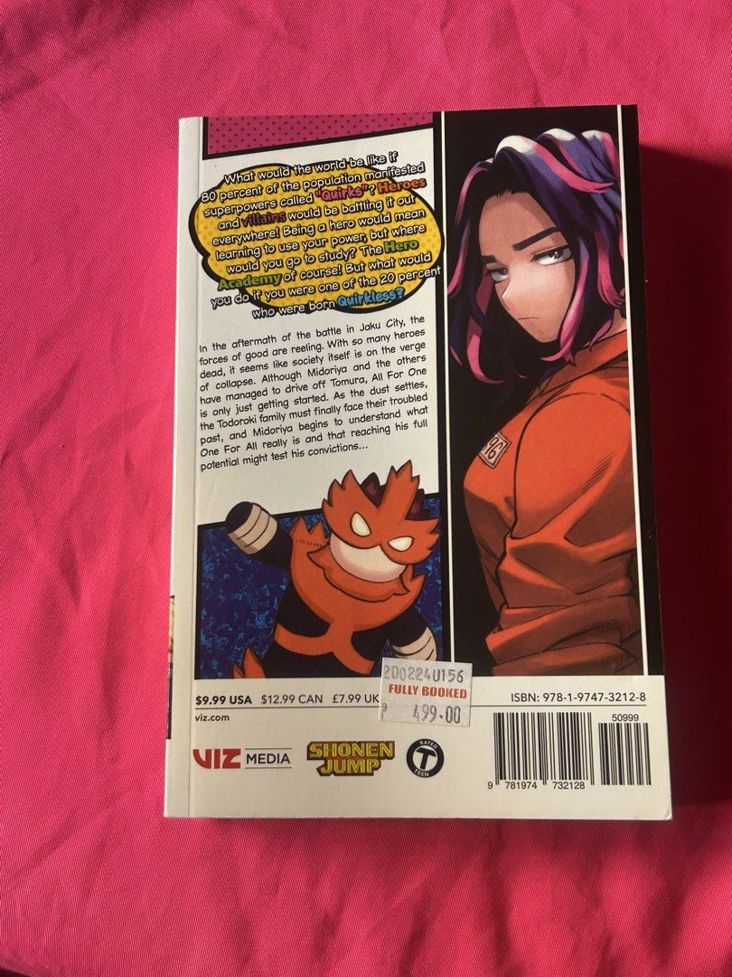 My Hero Academia Vol. 31 - Paperback (Category: Comics & Manga) located in Manila. Submitted by cleverberry (Listing ID 1432459404, Image 2). Description: book details: - title: my hero academia manga vol. 31 - deku & all might cover - bought from fully booked in 2025 - original price: ₱499 - open to negotiations for sure buyer product condition: - brand new, removed packaging but with original tag - only on display mod: jnt mop: gcash only, payo