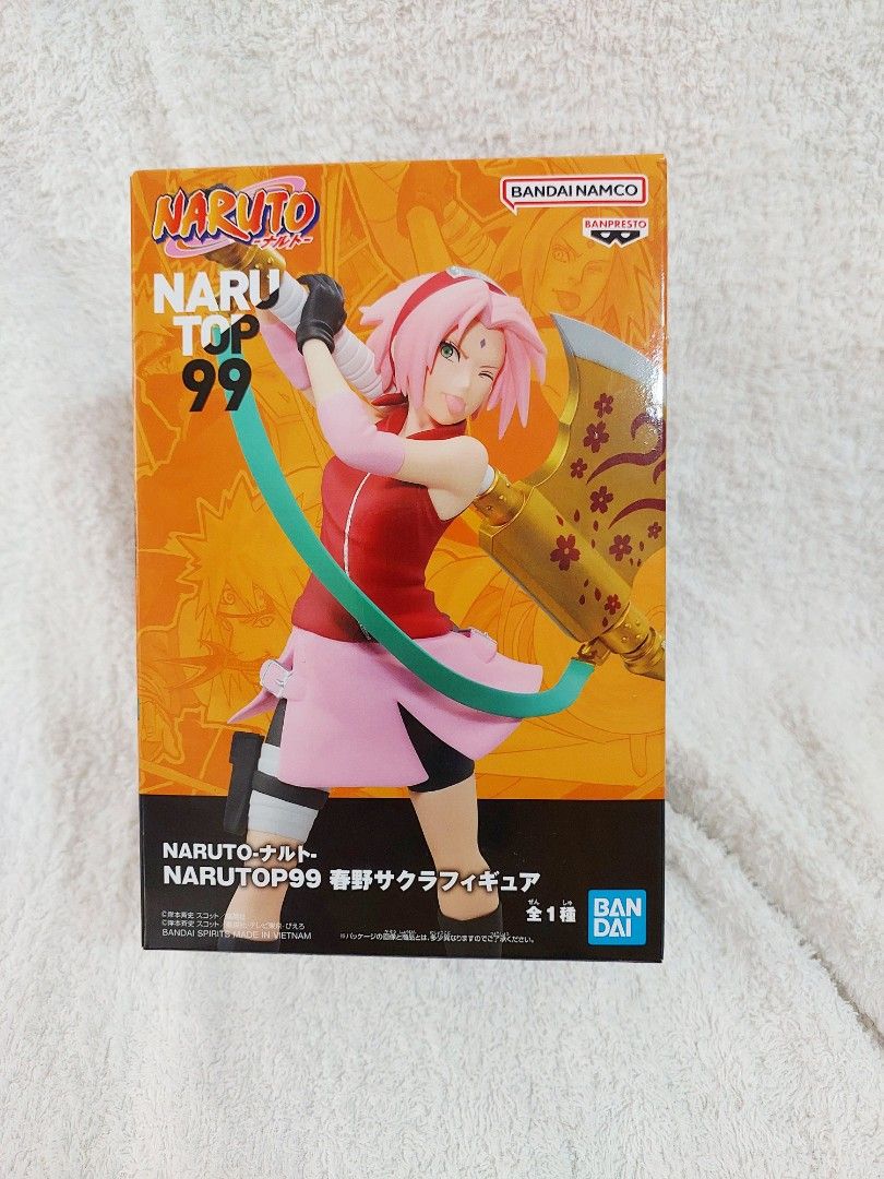 Naruto Shippuden Narutop99 Sakura Haruno Bandai Spirits Banpresto Figure Authentic (Category: Figurines & Statues) located in Antipolo. Submitted by sai.bns (Listing ID 1432593416, Image 1). Description: BRAND NEW MINT IN SEALED BOX Size: Approximately 15cm to 20cm in height. Material: PVC.