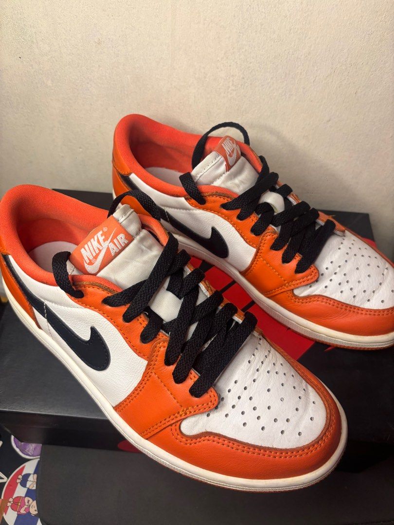 Nike Air Jordan Low Starfish (Category: Sneakers) located in Manila. Submitted by kyleveee (Listing ID 1432429207, Image 2). Description: Authentic Needs cleaning Issue: fading logos at the back.