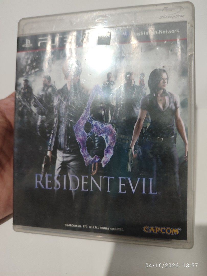 PS3 - Resident Evil 6 (PRE-OWNED) "R1" (Category: PlayStation) located in Mendez-Nunez. Submitted by sf2_gameshop (Listing ID 1432456490, Image 2). Description: PLEASE READ CONDITION: Pre-owned item. Tested working. It comes with a game manual. GENRE: Third-person shooter MODE: Single-player REGION: 3 - Asia VOICE: English IN-GAME TEXT: English MANUAL: English Feel free to chat for any inquiries and I'm inviting you to check my shop regularly for