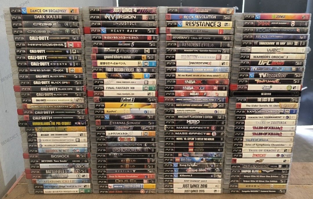 PS3 Games Original for Sale (Category: PlayStation) located in Bulacan. Submitted by benedictjohn88 (Listing ID 1432553888, Image 1). Description: * Another Century's Episode R (1P) (R2 Japan) (used) = 100 * Battlefield Bad Company 2 (1P) (R1) (sealed) = 300 * Battlefield 3 (1P) (R1) (sealed) = 300 * Ben 10 Ultimate Alien Cosmic Destruction (1P) (R2) (used) = 500 * Beyond Two Souls (1P) (R3) (used) = 200 * BioShock (1P) (R1) (sealed) = 300 * BioS