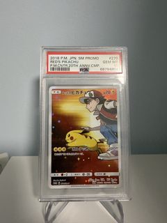 PSA 10 Red's Pikachu 20th Anniversary Promo Card, Hobbies & Toys, Toys &  Games on Carousell