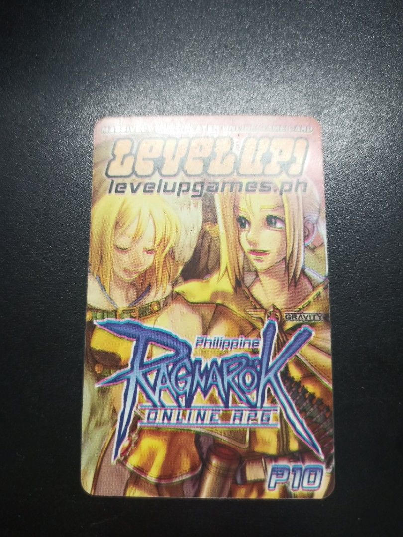 RAGNAROK ONLINE TOP UP CARD (Category: Game Gift Cards & Accounts) located in San Pablo. Submitted by papilhovz (Listing ID 1432405413, Image 1). Description: RAGNAROK ONLINE TOP UP CARD P10 DENOMINATION FOR NOSTALGIA PURPOSES.