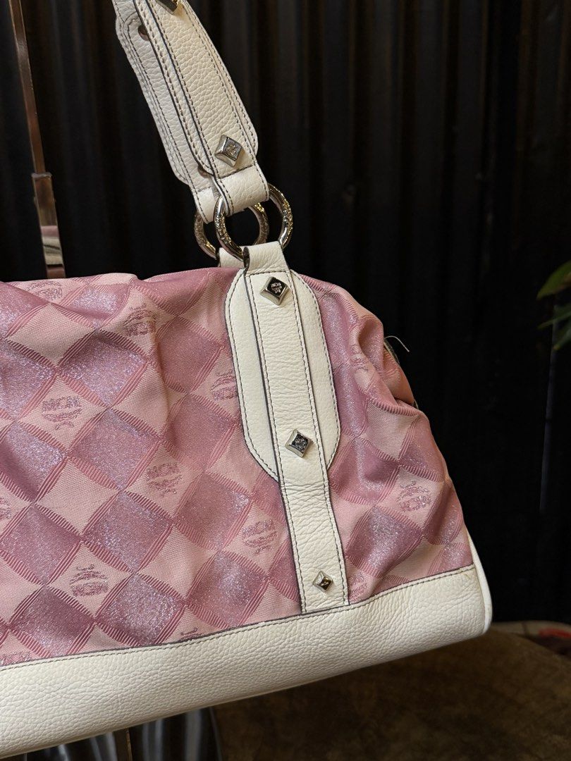 Rare mcm shoulder bag (Category: Luxury Bags & Wallets) located in Batangas. Submitted by declutterwithclare_ (Listing ID 1432505957, Image 3). Description: Original RARE mcm pink shoulder bag In excellent condition No flaws! ✨ 9.5/10 Please see photos RARE PIECE 💗.