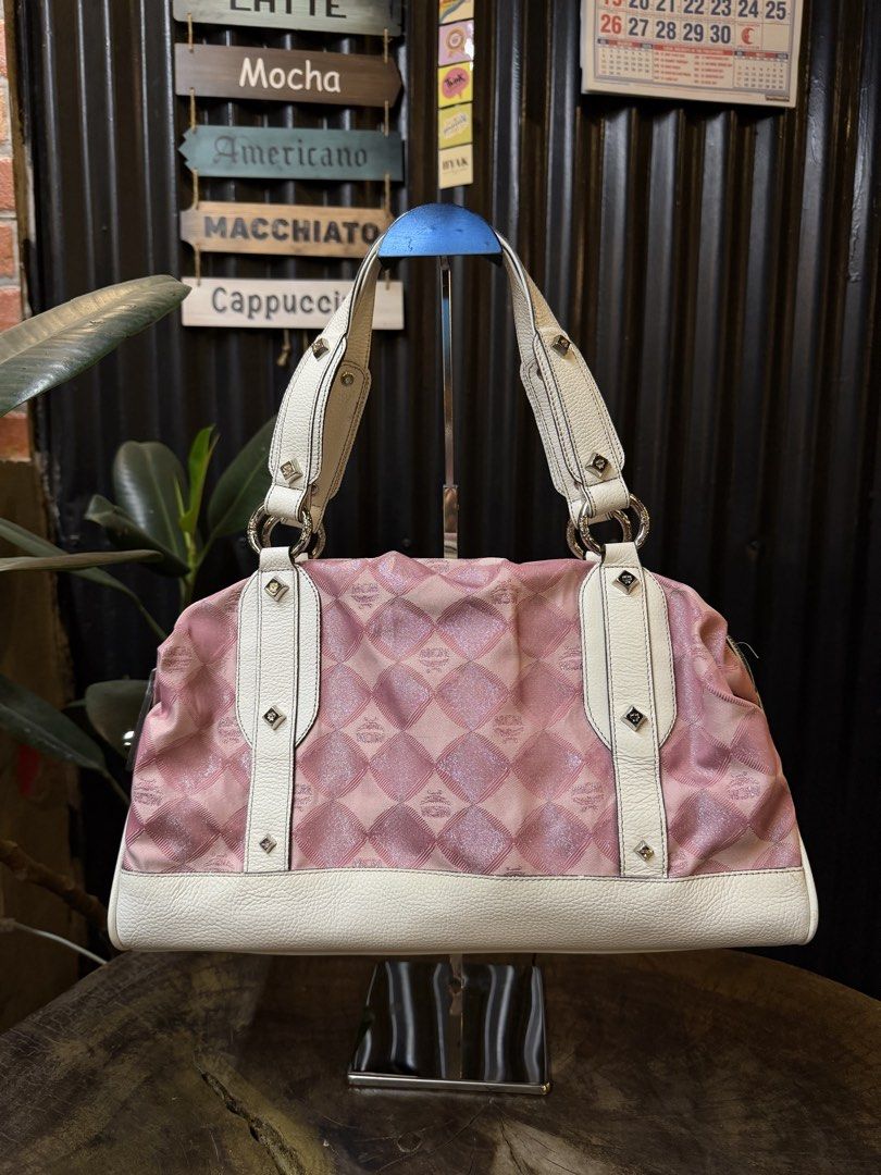 Rare mcm shoulder bag (Category: Luxury Bags & Wallets) located in Batangas. Submitted by declutterwithclare_ (Listing ID 1432505957, Image 1). Description: Original RARE mcm pink shoulder bag In excellent condition No flaws! ✨ 9.5/10 Please see photos RARE PIECE 💗.