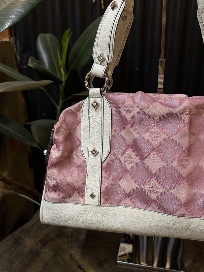 Rare mcm shoulder bag (Category: Luxury Bags & Wallets) located in Batangas. Submitted by declutterwithclare_ (Listing ID 1432505957, Image 2). Description: Original RARE mcm pink shoulder bag In excellent condition No flaws! ✨ 9.5/10 Please see photos RARE PIECE 💗.