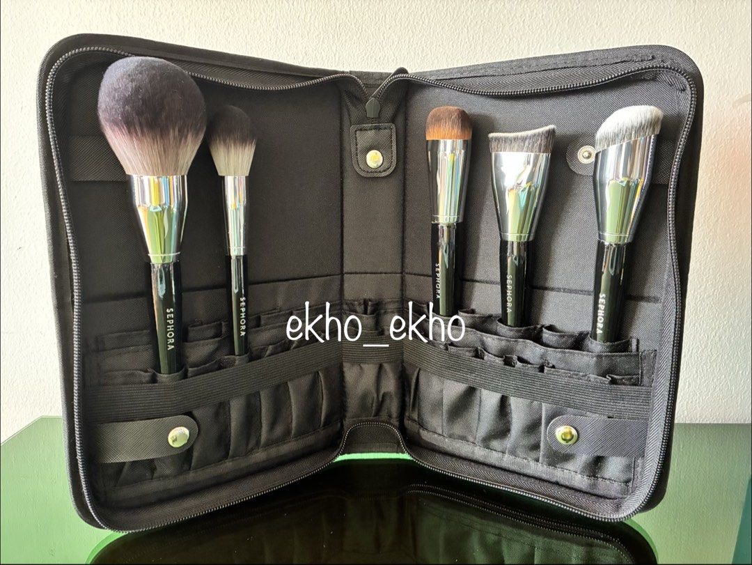 Sephora Pro Makeup Brush Set (Category: Makeup) located in Mandaluyong City. Submitted by ekho_ekho (Listing ID 1432430468, Image 1). Description: all brand new albeit washed/sanitized 66, 77, 88, 90, 91 *purchased from sho pee so not authentic *case not included ——- No rush shipping. Same day delivery (Grab/Lalamove etc) okay but give a day’s notice. No low-ballers. Prices already lower than retail..