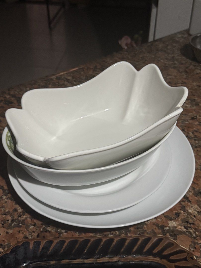 TAKE ALL: Assorted Dinner Plates and Bowls (Category: Dinnerware & Cutlery) located in Quezon City. Submitted by sortstudio.___ (Listing ID 1432503642, Image 2). Description: LAST PRICE POSTED No delivery outside the metro for this item. Via lala or grab only. .