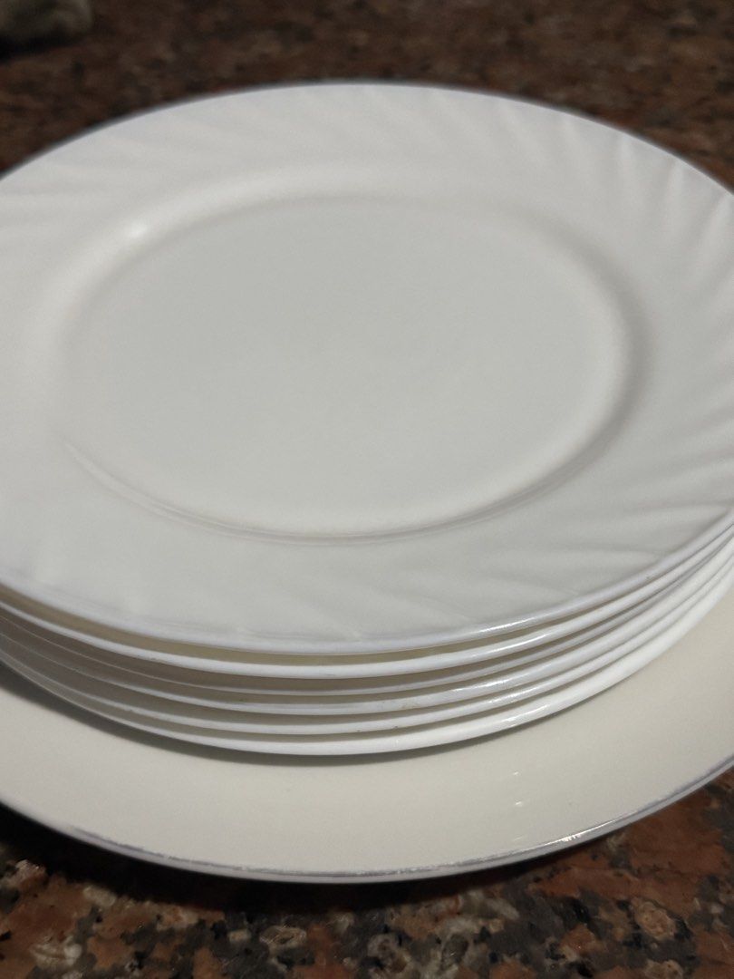 TAKE ALL: White Dinner Plates Set (Category: Dinnerware & Cutlery) located in Quezon City. Submitted by sortstudio.___ (Listing ID 1432504133, Image 2). Description: LAST PRICE POSTED No delivery outside the metro for this item. Via lala or grab only..