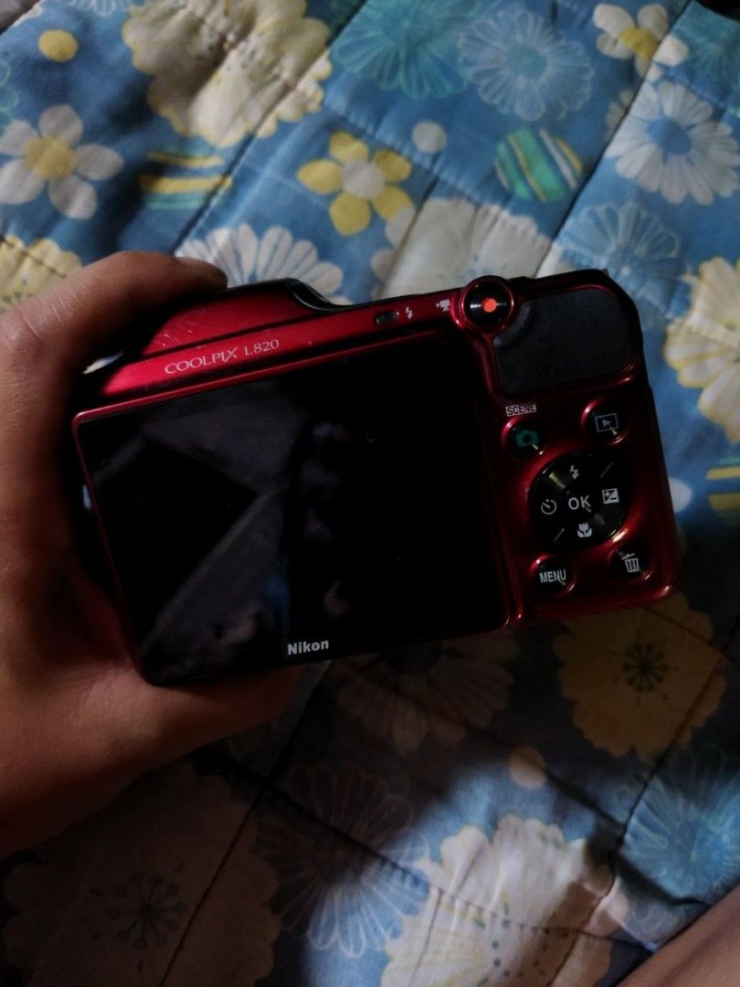 TESTED with issue Nikon COOLPIX L820 Digital Camera (Category: Cameras) located in Manila. Submitted by eloise_shopme (Listing ID 1432433185, Image 2). Description: - Nikon COOLPIX L820 digital camera (red) - Wide optical zoom lens - Easy-to-use controls: on/off, zoom, menu - Stereo microphone - Model: L820 ISSUE: LENS ERROR and WALA YUNG FLASH pero pwede naman palagyan NO SAMPLE SHOTS. NO RETURN. NO REFUND. SELLING AS IS..