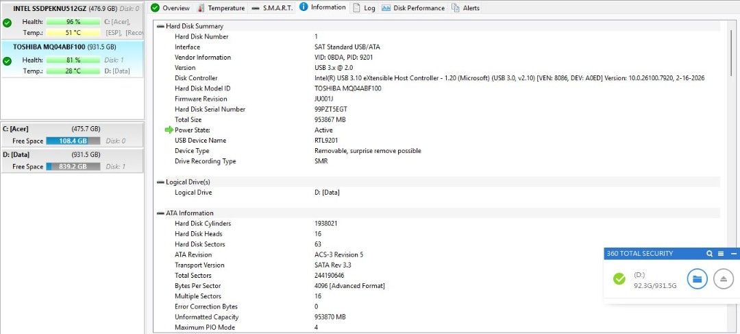 Toshiba MQ04ABF100 1TB External Hard Drive (Category: Hard Disks & Thumbdrives) located in Butuan. Submitted by dotesat (Listing ID 1432395277, Image 3). Description: - Toshiba 1TB External Hard Drive - Health: 81% - 2.5" SATA Drive - USB Connection - Enclosure included - Made in the Philippines.