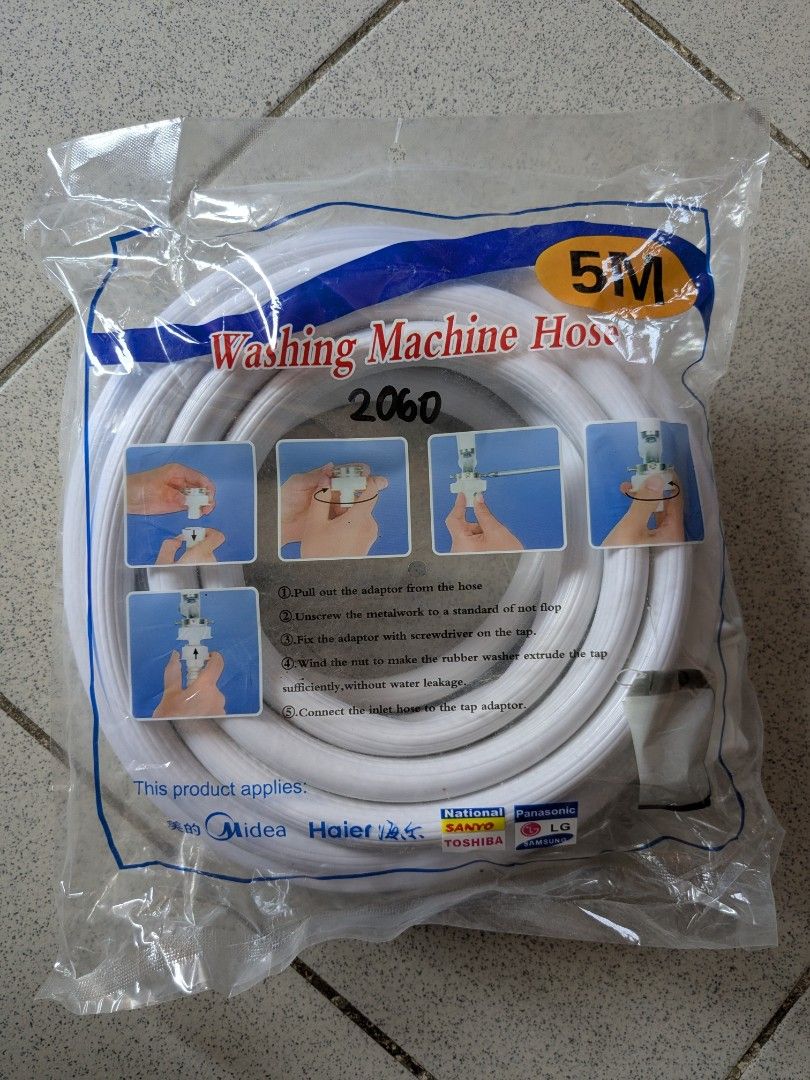 Water Inlet Pipe Hose Automatic Washing Machine (Category: Washing Machines and Dryers) located in Quezon City. Submitted by joewack (Listing ID 1432395114, Image 2). Description: Water Inlet Pipe Hose Automatic Washing Machine 2m -200 3m -250 4m -300 5m -350 loc Quezon City shipping Lalamove Grab cod/gcash/maya.