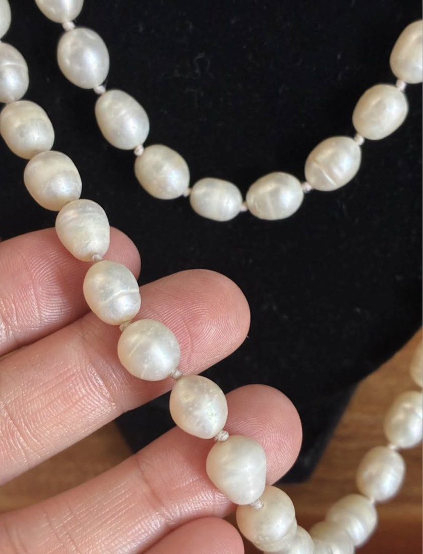 54" Long Continuous Single Strand Freshwater Baroque Pearl (Category: Necklaces) located in Baguio. Submitted by iamlorm (Listing ID 1432790014, Image 2). Description: 54” Long Continuous Single Strand Freshwater Baroque Pearl Necklace.