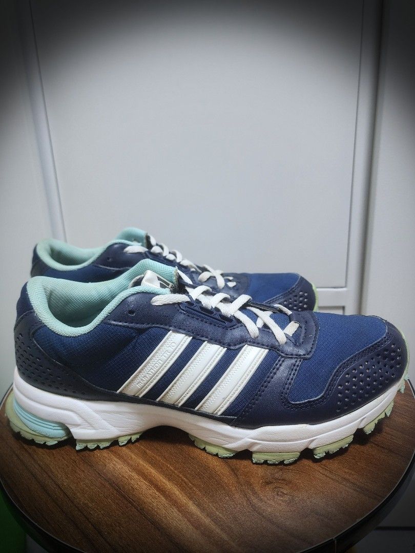 Adidas Marathon TR 10 Running Shoes (Category: Sneakers) located in San Jose del Monte. Submitted by lberry08 (Listing ID 1432729210, Image 3). Description: Color : Navy Blue/White/Powder Blue/Hazel Green/Coral Blue Country of Origin : China Original Adidas shoes. 25cm. Negotiable. What you see is what you get..