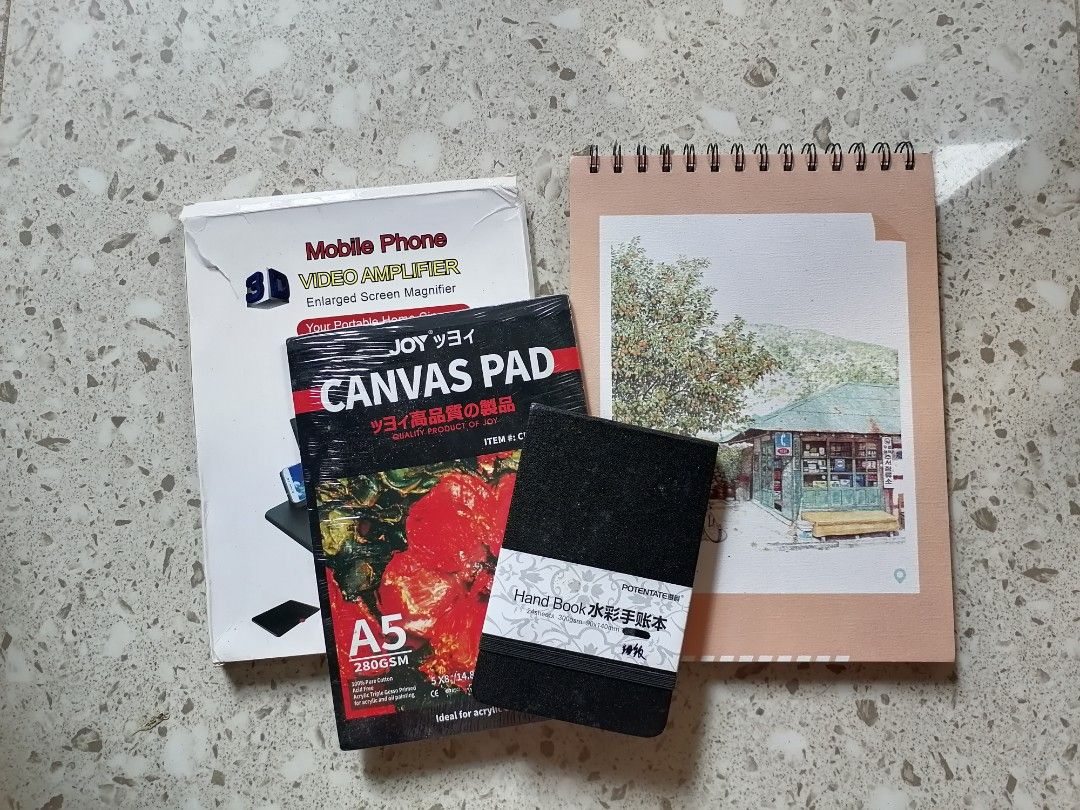 Art materials -TAKE ALL (Category: Craft Supplies & Tools) located in Davao. Submitted by blueberrycheesecake_03 (Listing ID 1432598630, Image 2). Description: - Prismacolor Premier pencils - Faber Castell pastel - Joy Canvas Pad (A5 size) - Mont Marte charcoal pencils - potentate black sketchbook - Mr DIY sketchpad - Mobile phone video magnifier - Ideal for artists of all levels -Only prismacolor pencil and faber Castell pastel are heavily use -