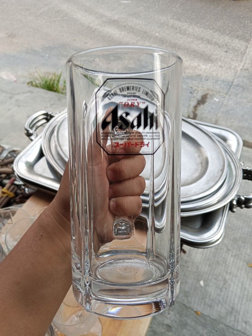 Asahi Beer Mug 8pcs available (Category: Other Kitchenware & Tableware) located in Caloocan City. Submitted by youngdog_7a3ee7 (Listing ID 1432676400, Image 2). Description: - Authentic Asahi beer mug - Features the Asahi Dry logo - Classic rectangular shape with handle - Ideal for enjoying your favorite beer - A must-have for any barware collection.