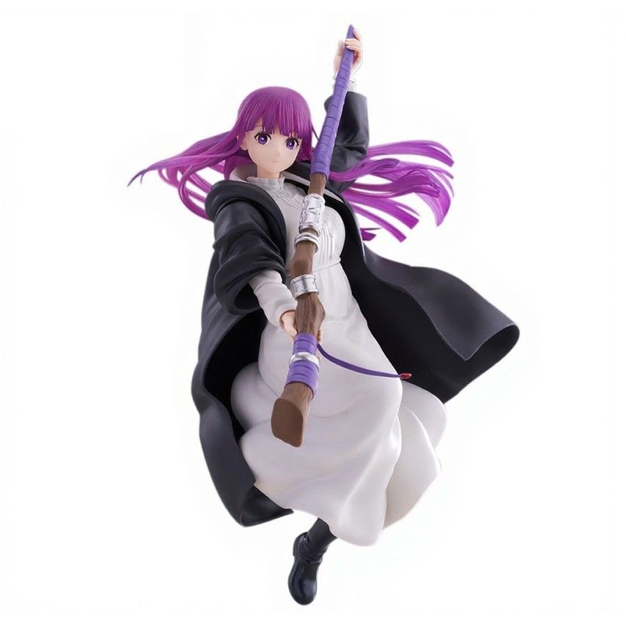 Bandai Namco Banpresto "Frieren: Beyond Journey's End" MAXIMATIC Fern Figure. (Category: Toy Figures) located in Singapore. Submitted by bertlizz (Listing ID 1432671813, Image 2). Description: Bandai Namco Banpresto "Frieren: Beyond Journey's End" MAXIMATIC Fern Figure. Character: Fern from the anime series "Frieren: Beyond Journey's End". Series: MAXIMATIC. Approximate Height: 19 cm..