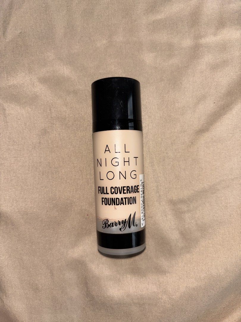 Barry M All Night Long Full Coverage Foundation (Category: Makeup) located in Muntinlupa City. Submitted by aoki29 (Listing ID 1432631859, Image 1). Description: - Barry M All Night Long Full Coverage Foundation - Provides full coverage - Light beige shade.