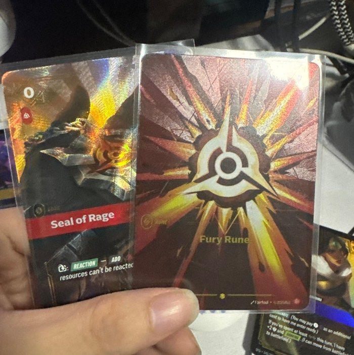 Both Riftbound Seal of Rage, Fury Rune, Hobbies & Toys, Toys & Games on ...