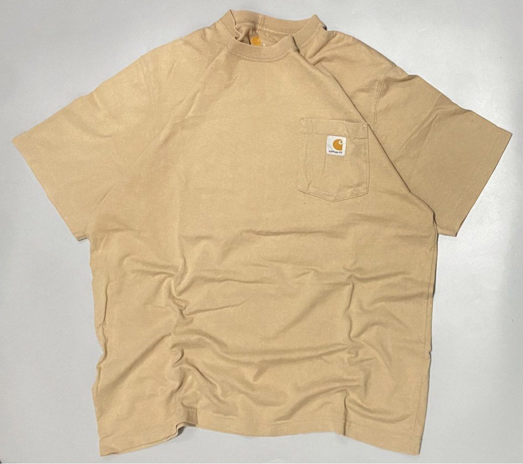 Carhartt Original Fit Pocket Tee - L (Category: Tshirts & Polo Shirts ) located in Manila. Submitted by owabaet12 (Listing ID 1432710043, Image 1). Description: - Carhartt Original Fit Pocket Tee - Size: L - Color: Neutral - Features chest pocket with Carhartt logo - Material: 100% Cotton - Style: K87 - Made in Haiti.