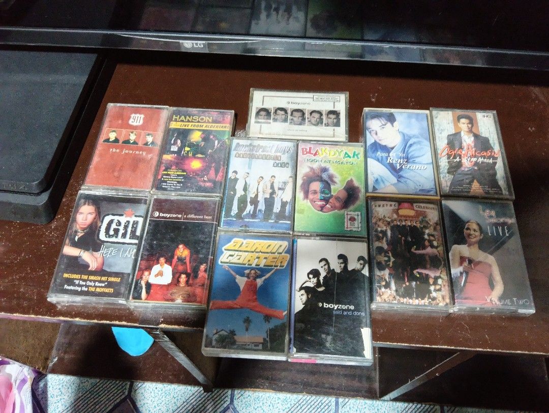 Cassette boyband pop (Category: Earphones) located in Caloocan City. Submitted by jbfuenzalida27 (Listing ID 1432760112, Image 1). Description: Original cassette no issue 150 each Boyzone said and done Boyzone where we belong Boyzone a different beat Hanson live at albertane Backstreet boys backstreet back NSYNC celebrity 911 The journey Gil ofarim here I am Aaron Carter Renz verano Blakdyak Lea salonga Live Ogie alcasid a step ahead Meetup: c3 c