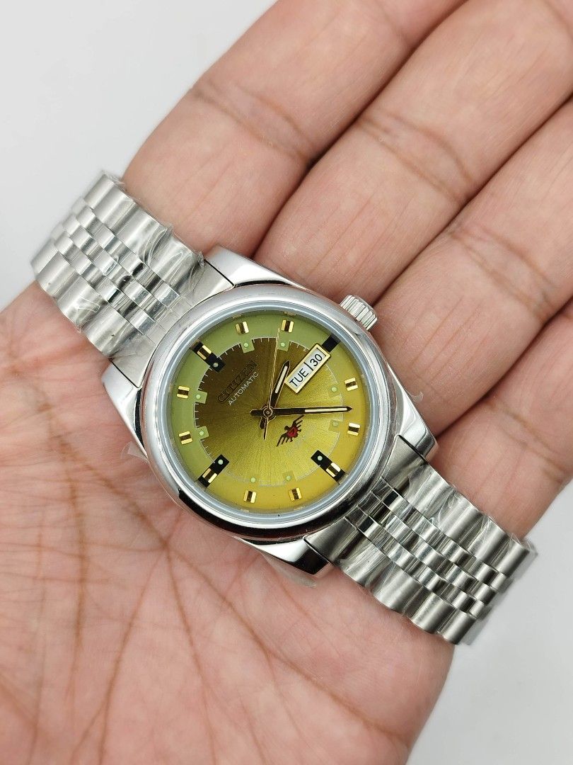 Citizen automatic watch mod (Category: Men's Watches) located in Quezon City. Submitted by WatchProject (Listing ID 1432750385, Image 1). Description: all bnew watch original miyota Japan movement 36mm case dm with box and paper bag sapphire glass hacking wind mechanism.