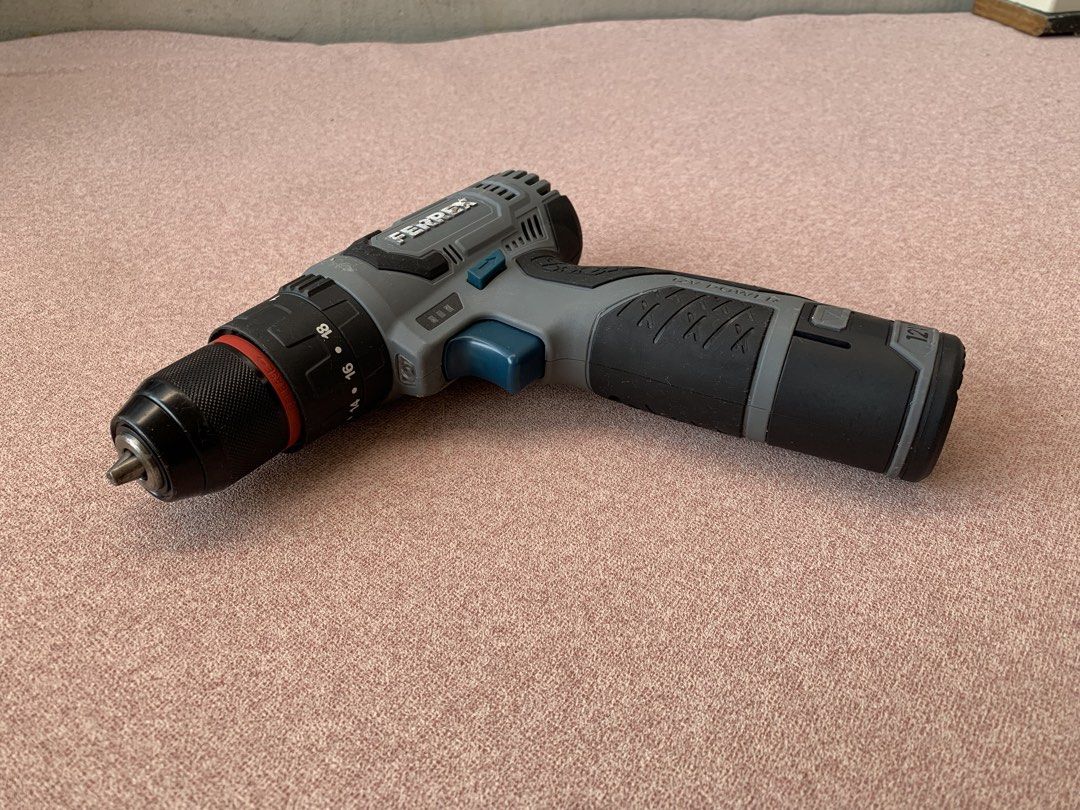Ferrex 12V Cordless Combi Drill with Battery (Category: Construction Tools & Equipment) located in Paranaque City. Submitted by seb_trading (Listing ID 1432681177, Image 3). Description: Ferrex brand Australia fully working tool with original ferrex battery pack can be charge with a type "C" cord no issue can be used as Drill or power screw driver cordless power tool last price Paranaque area.