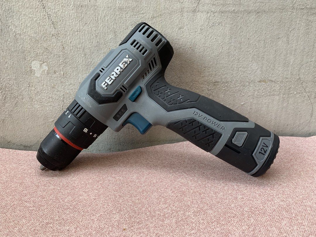 Ferrex 12V Cordless Combi Drill with Battery (Category: Construction Tools & Equipment) located in Paranaque City. Submitted by seb_trading (Listing ID 1432681177, Image 2). Description: Ferrex brand Australia fully working tool with original ferrex battery pack can be charge with a type "C" cord no issue can be used as Drill or power screw driver cordless power tool last price Paranaque area.