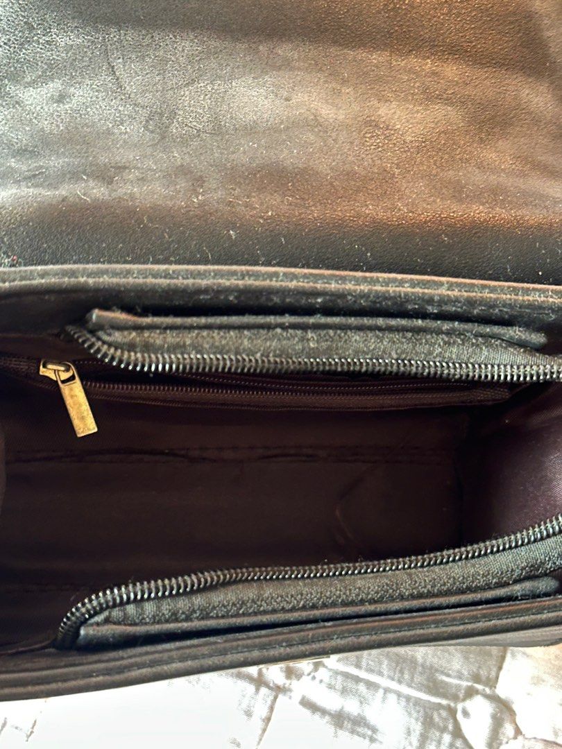 Full Leather Cowhide small sling bag Preloved (Category: Luxury Bags & Wallets) located in Manila. Submitted by macsony (Listing ID 1432681460, Image 3). Description: Cowhide leather. Minimal flaws but very sturdy. .