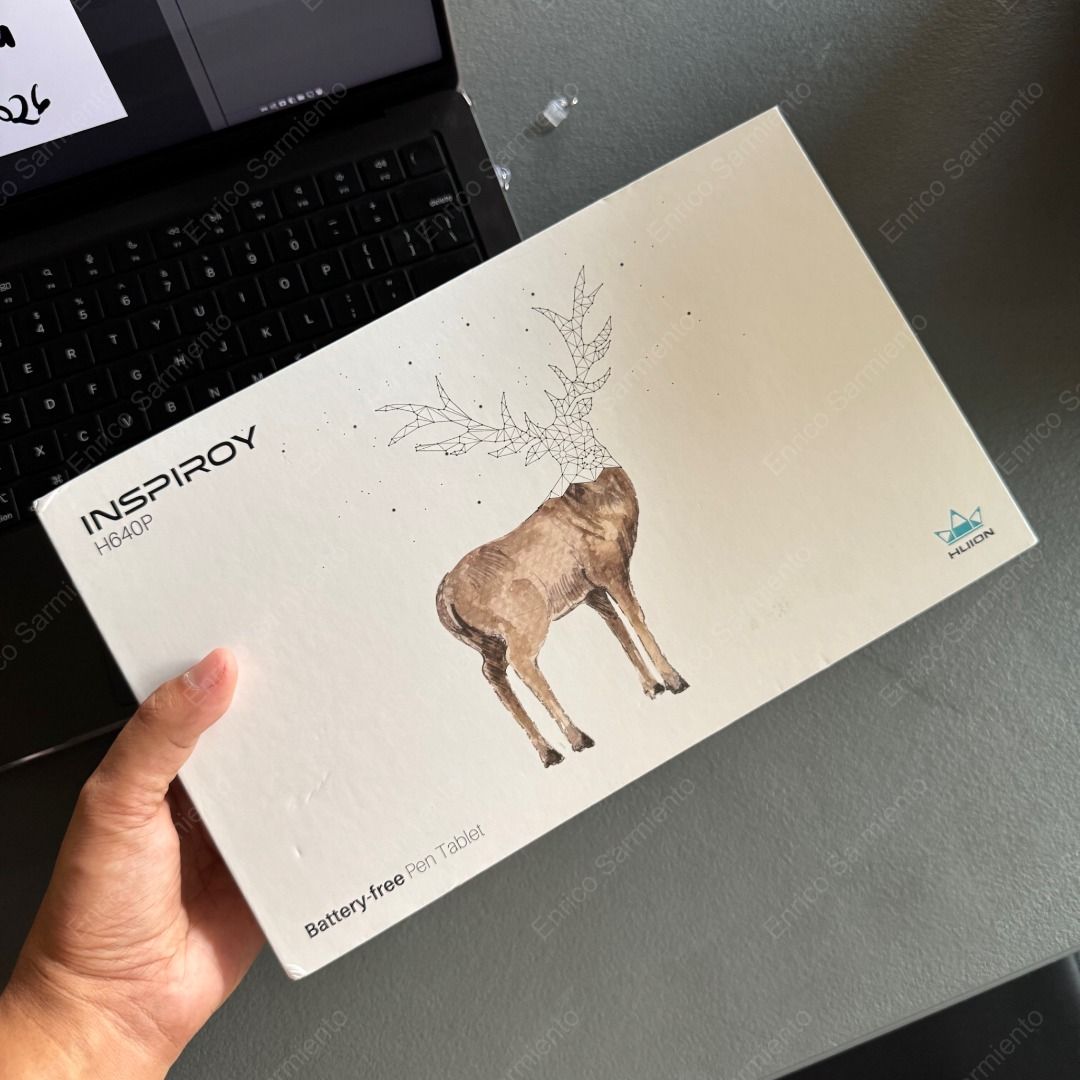 HUION Inspiroy H640P Pen Tablet (Category: Other Accessories) located in Trece Martires City. Submitted by iiiiicko (Listing ID 1432668767, Image 2). Description: Selling my HUION Inspiroy H640P. Ilang beses lang nagamit and nakatago na lang. Tested as of: 4/17/2026. Working pen pressure on Photopea (pls see screenshot). I can't test on PS since I no longer have subscription. Inclusions: (Complete Package) - Tablet - Pen - Pen holder - Cable - 8 