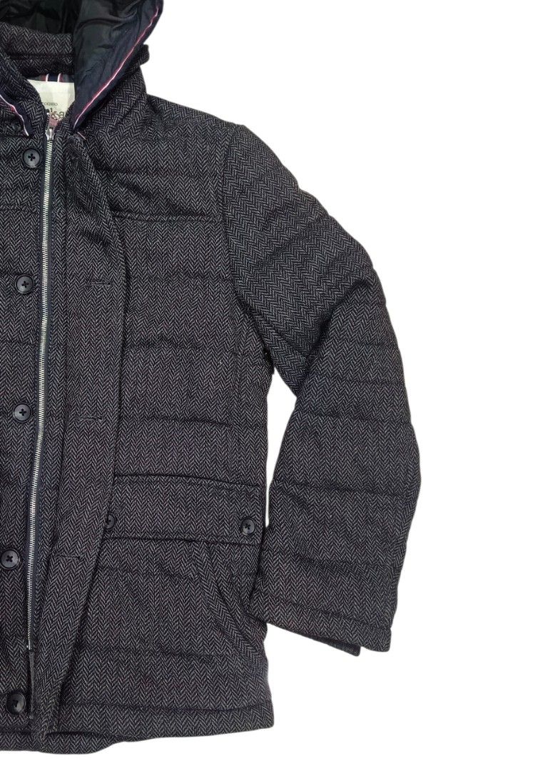 Ikka Herringbone Padded Jacket with Hood (Category: Coats, Jackets and Outerwear) located in General Santos City (Dadiangas). Submitted by _jackeith (Listing ID 1432700422, Image 3). Description: - Ikka jacket (XL) - Stylish herringbone pattern - Warm, padded design - Hooded for protection - Full zipper closure - Multiple pockets - Button details - Dark interior lining - Conditions: Issue on last Pic.