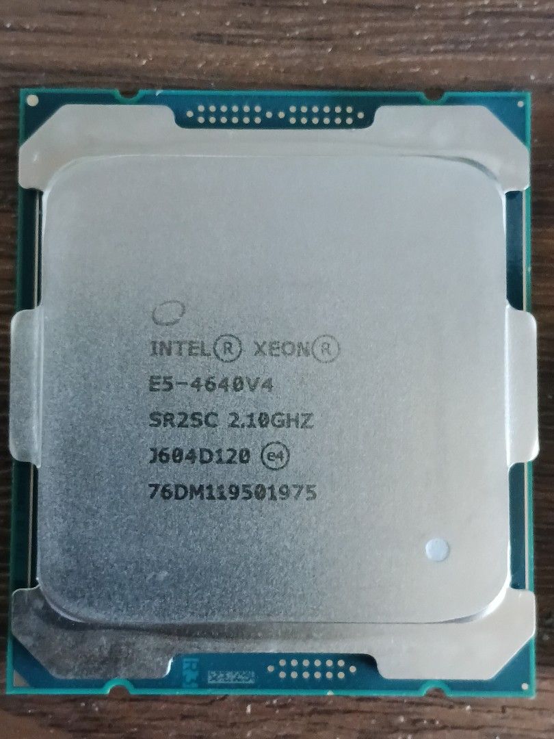 Intel Xeon E5-4640 v4 12-Core 24-Thread 2.10GHz Server CPU (LGA2011-3 SR2SC) (Category: Computer Parts) located in Manila. Submitted by unclevin29 (Listing ID 1432719018, Image 2). Description: 2500 each! Intel Xeon E5-4640 v4 Server Processor ✔️ Tested working ✔️ High-performance server CPU ✔️ Ideal for virtualization / workstation build 🔧 Specifications: Model: Xeon E5-4640 v4 (SR2SC) Cores/Threads: 12C / 24T Base Clock: 2.10GHz (Turbo up to ~