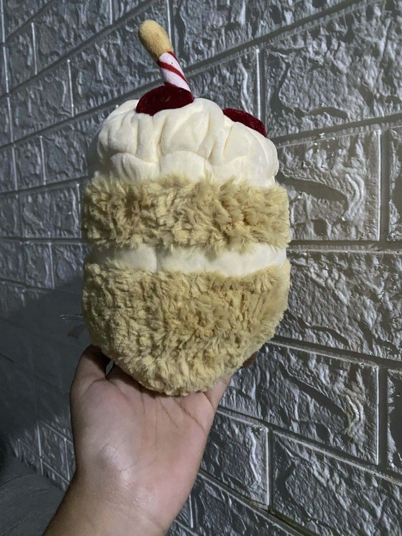 Jellycat Amuseable Birthday Cake Plush (Category: Plushies & Soft Toys) located in Manila. Submitted by jb_alvarez1 (Listing ID 1432750238, Image 2). Description: - Jellycat Amuseable Birthday Cake plush - Soft and fluffy design - Features a candle and cherry details - Cute face and small legs - Made of soft, plush material - Great for cuddling or decoration.